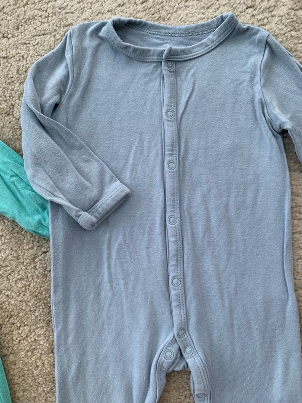 Kyte Baby Size 0-3 and 3-6 Months Blue Grey Teal Bamboo Sleeper Pajamas Bundle - Picture 10 of 11